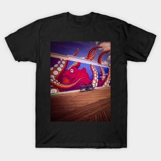 Graffiti Octopus Luna Park Coney Island Brooklyn NYC T-Shirt